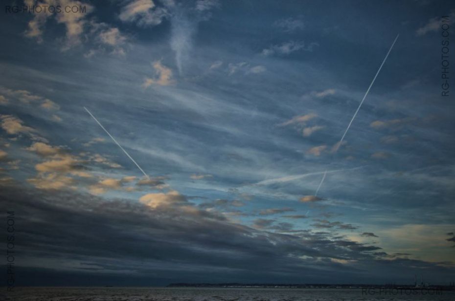 Ciel du soir sur la mer