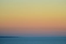 Coucher de soleil sur la plage de Cabourg