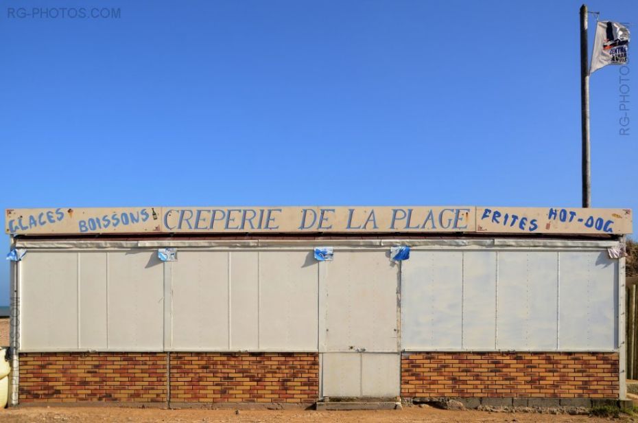 Crperie de la plage d'Asnelles en hiver